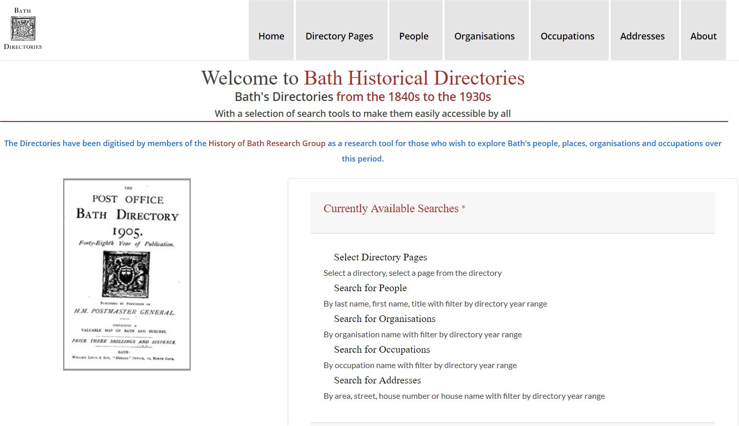 Bath Historical Directories Launched